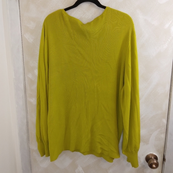 26/28 Cato Keyhole Cutout Long Sleeve Sweater Green Crew Neck - Picture 4 of 6